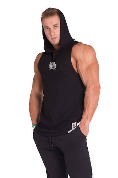 Nebbia Sleeveless Hoodie Hardcore Schwarz - XXL