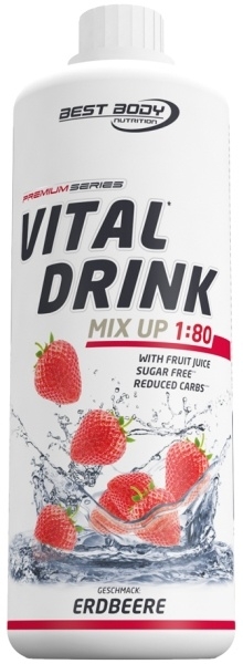 Best Body Nutrition Vital Drink 1 Liter - Erdbeere