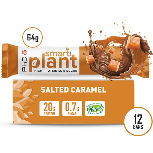 PhD Smart Bar Plant 1 x 64g Riegel - Salted Caramel
