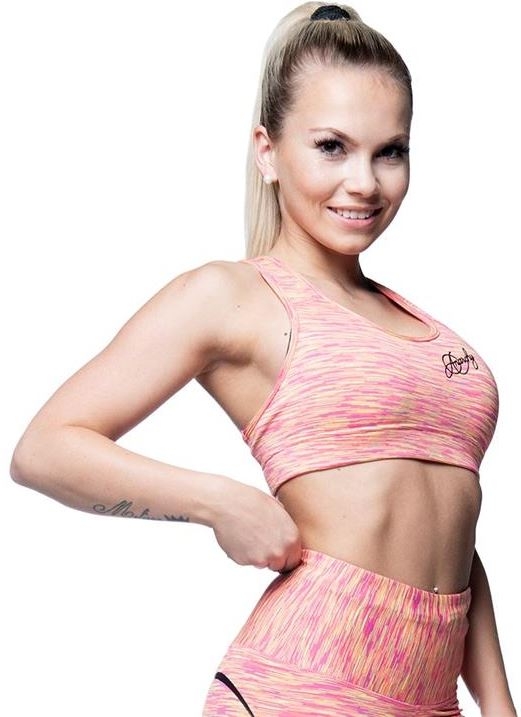Anarchy Apparel Cushy Sports Bra Pink/Gelb - XS