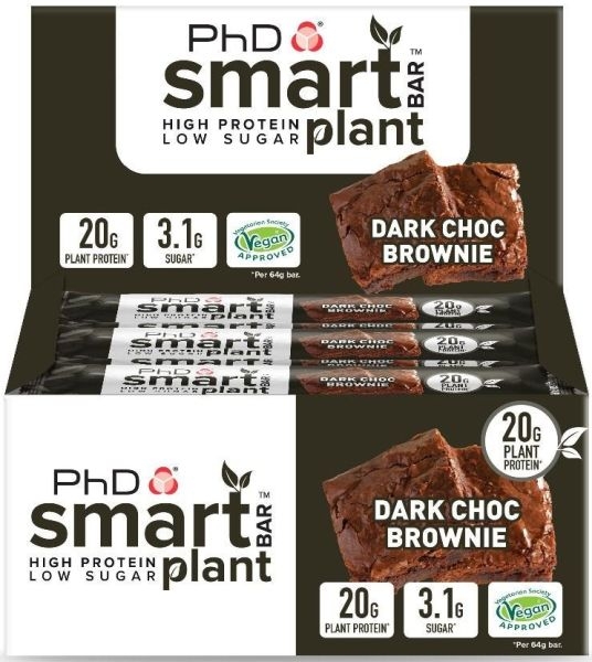 PhD Smart Bar Plant 12 x 64g Riegel - Vanilla Fudge