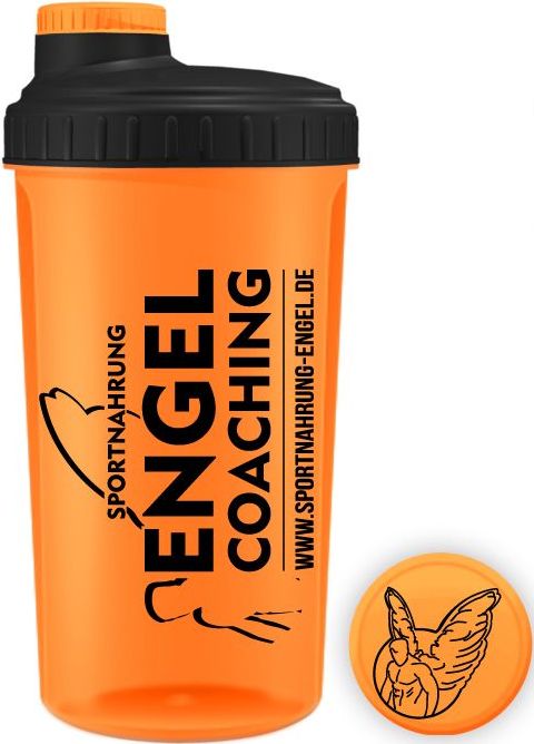 Sportnahrung-Engel Coaching Shaker - Transparent Orange | Schwarz