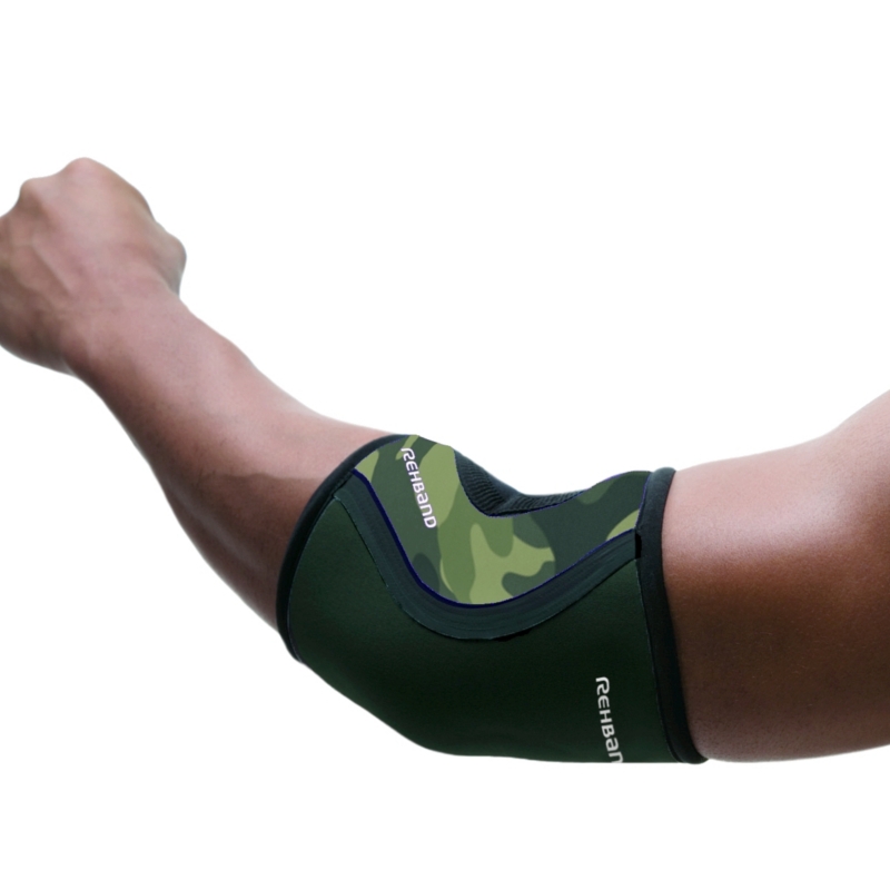 Rehband RX Ellenbogenbandage 5mm schwarz/camo-xs