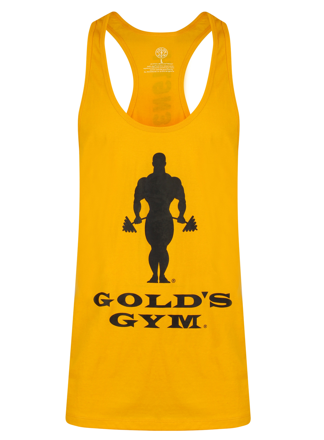 Golds Gym Muscle Joe Slogan Premium Tank Gold - XXL