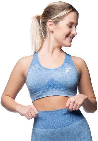 Anarchy Apparel Seamless Sports Bra Wabisabi - Blau - XS