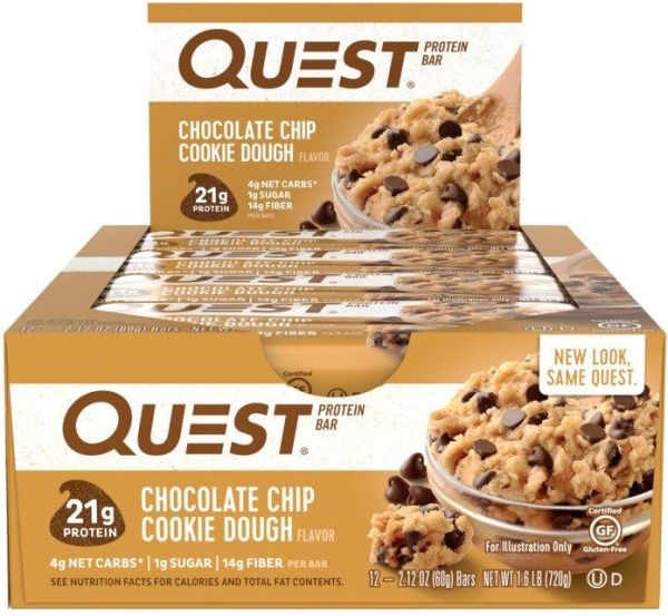 Quest Nutrition Quest Bar 12 x 60g Riegel - Chocolate Chip Cookie Dough