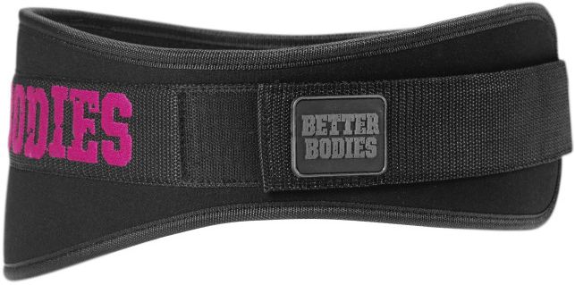Better Bodies Womens Gym Belt Schwarz / Pink - L