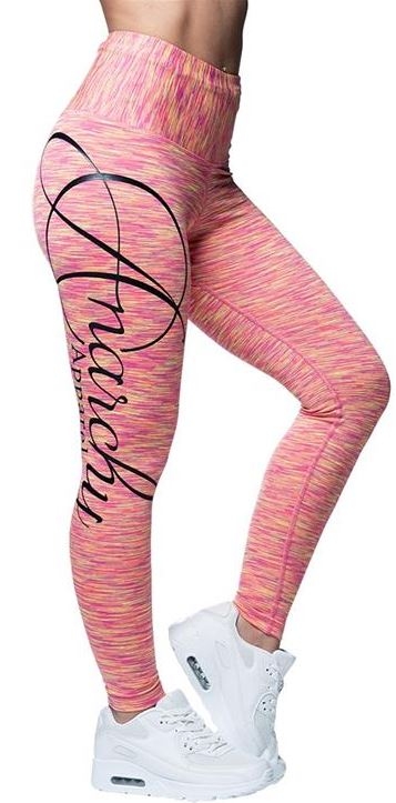 Anarchy Apparel Cushy Leggings Pink/Gelb - L