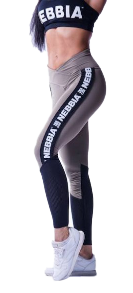 Nebbia High Waist Mesh Leggings - Mocha